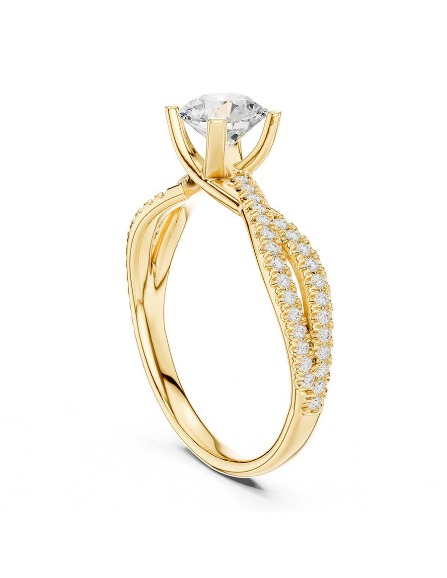 Anillo de compromiso - piedras laterales - AMORE329-RD-LG