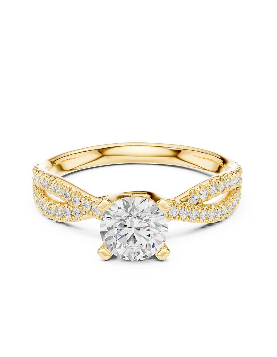 Anillo de compromiso - piedras laterales - AMORE329-RD-LG