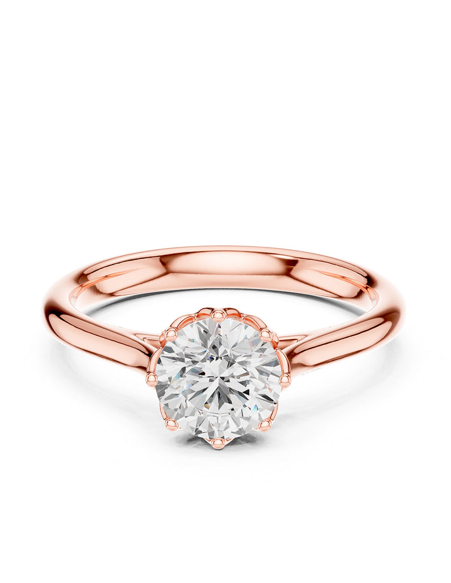Anillo de Compromiso - solitario - AMORE33-RD-CZ
