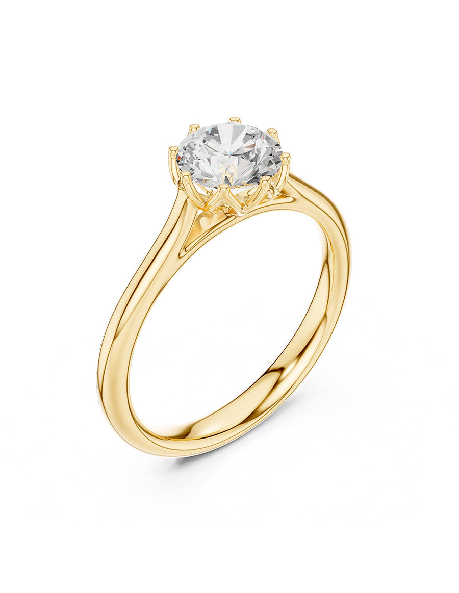 Anillo de Compromiso - solitario - AMORE33-RD-CZ