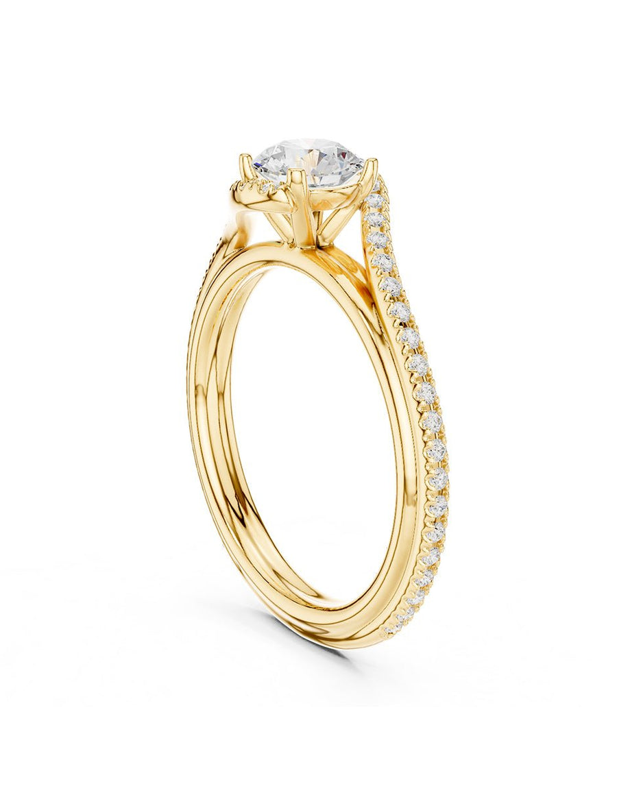 Anillo de compromiso - piedras laterales - AMORE330-RD-LG
