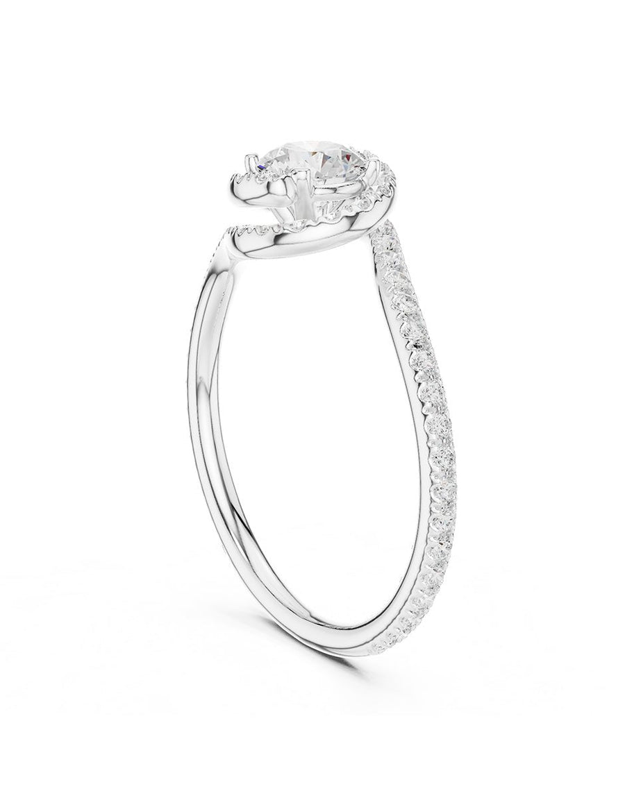 Anillo de compromiso - piedras laterales - AMORE331-RD-LG