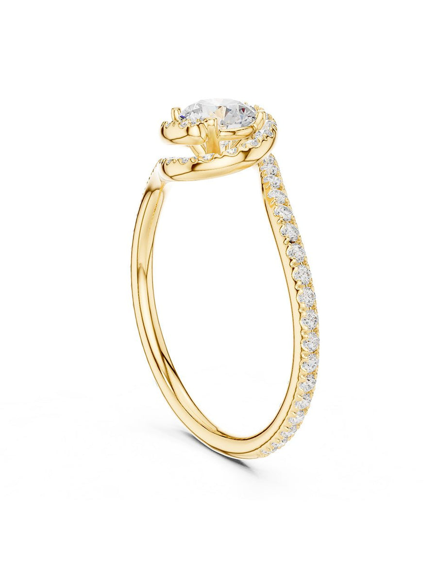 Anillo de compromiso - piedras laterales - AMORE331-RD-LG
