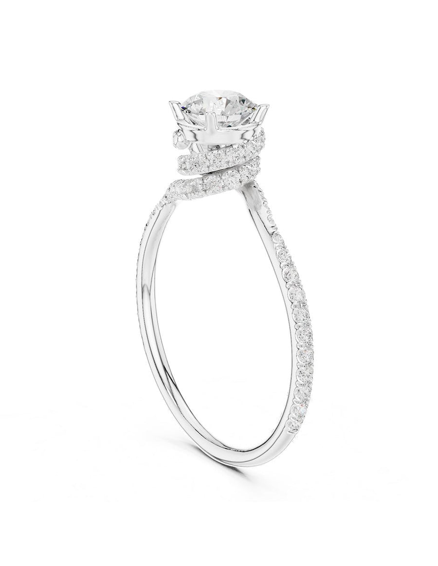 Anillo de compromiso - piedras laterales - AMORE332-RD-LG