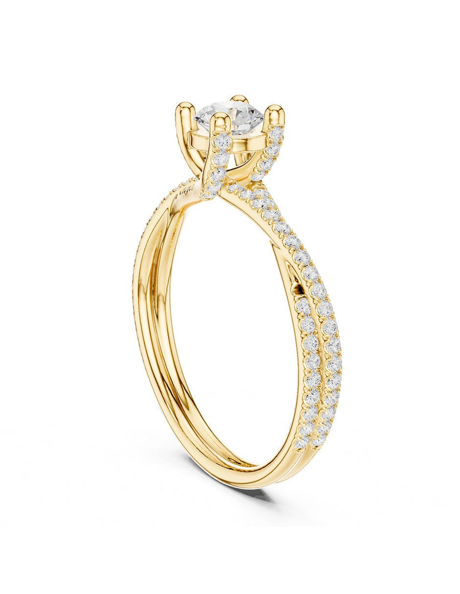 Anillo de compromiso - piedras laterales - AMORE335-RD-LG