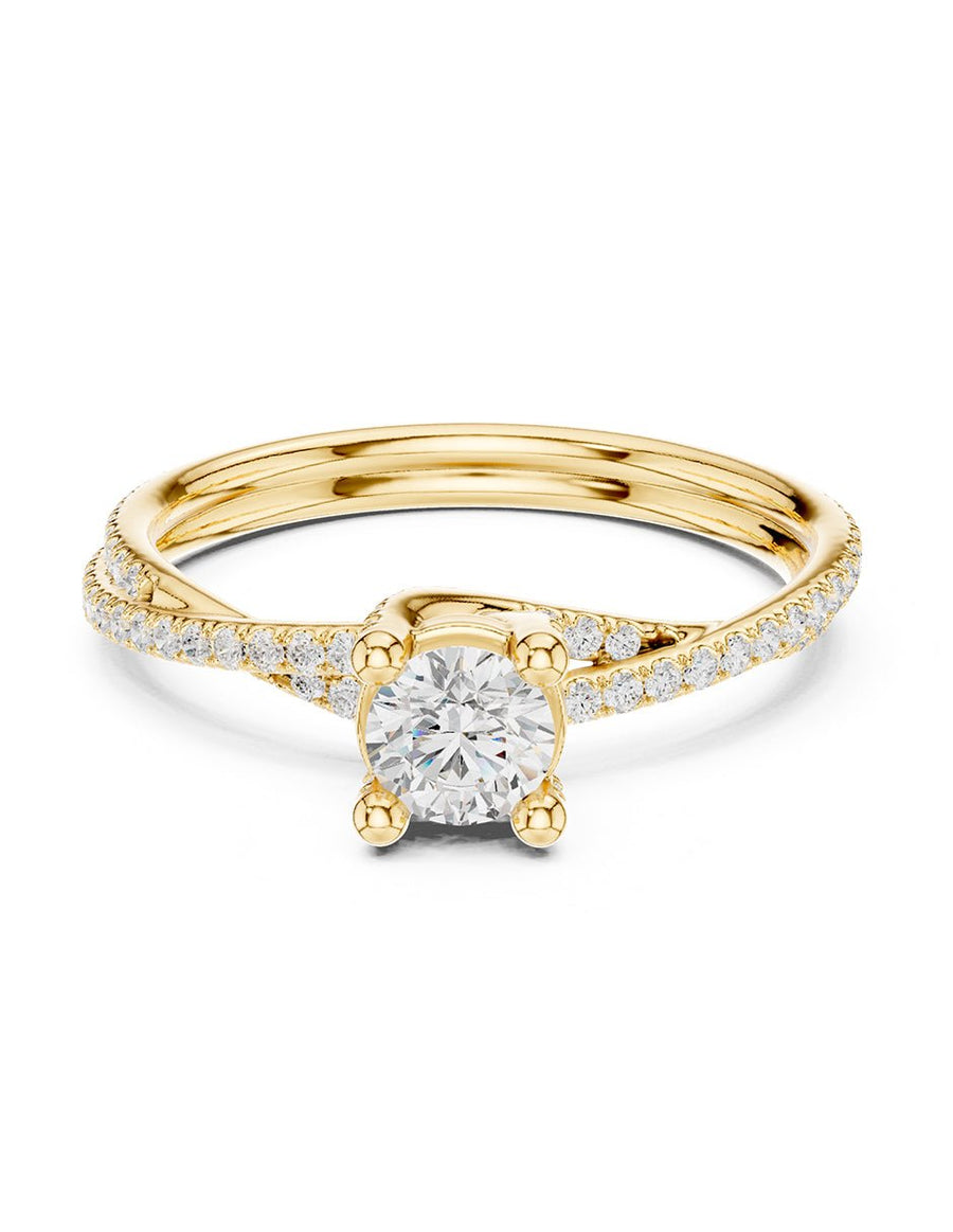 Anillo de compromiso - piedras laterales - AMORE335-RD-LG