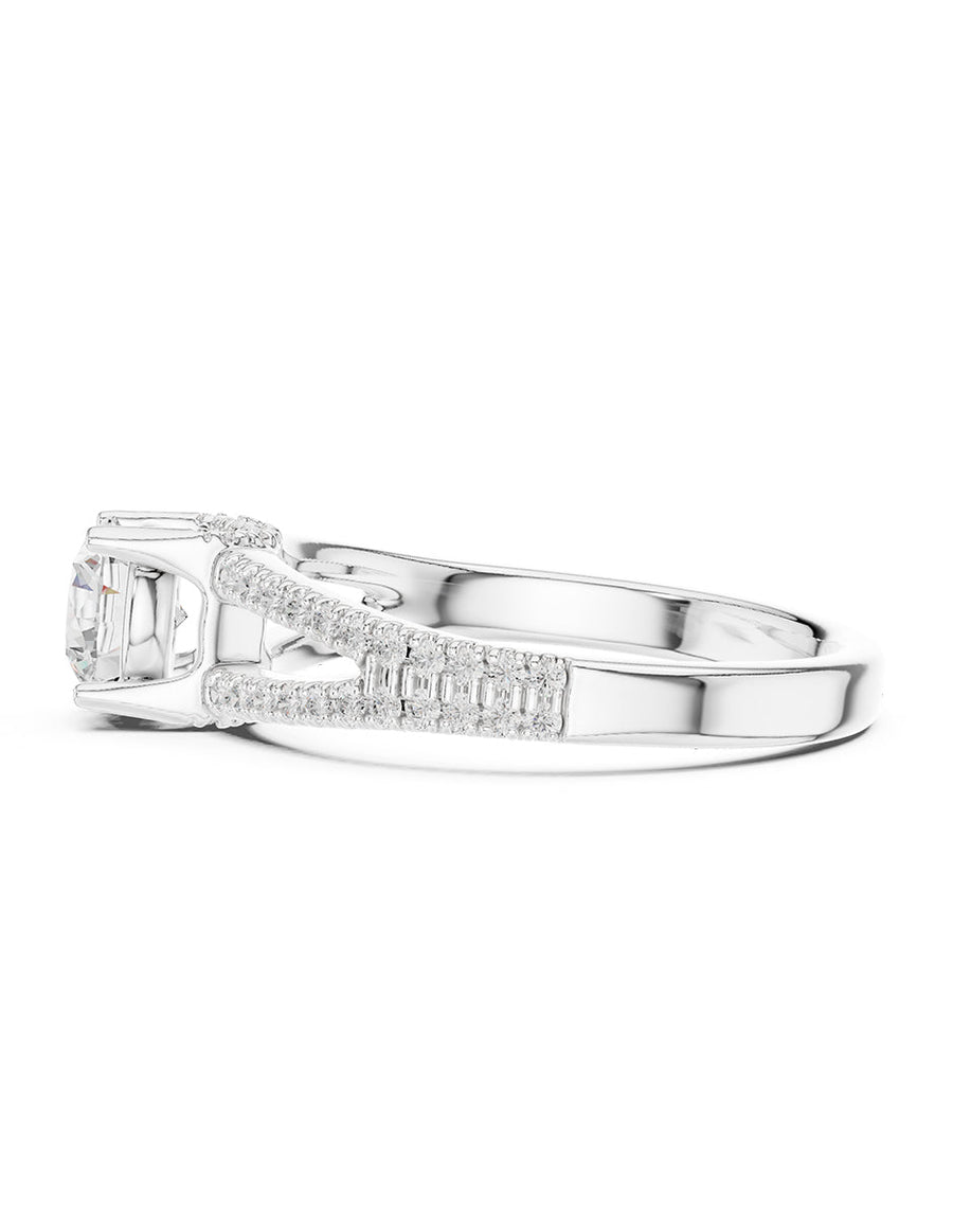 Anillo de compromiso - piedras laterales - AMORE336-RD-LG