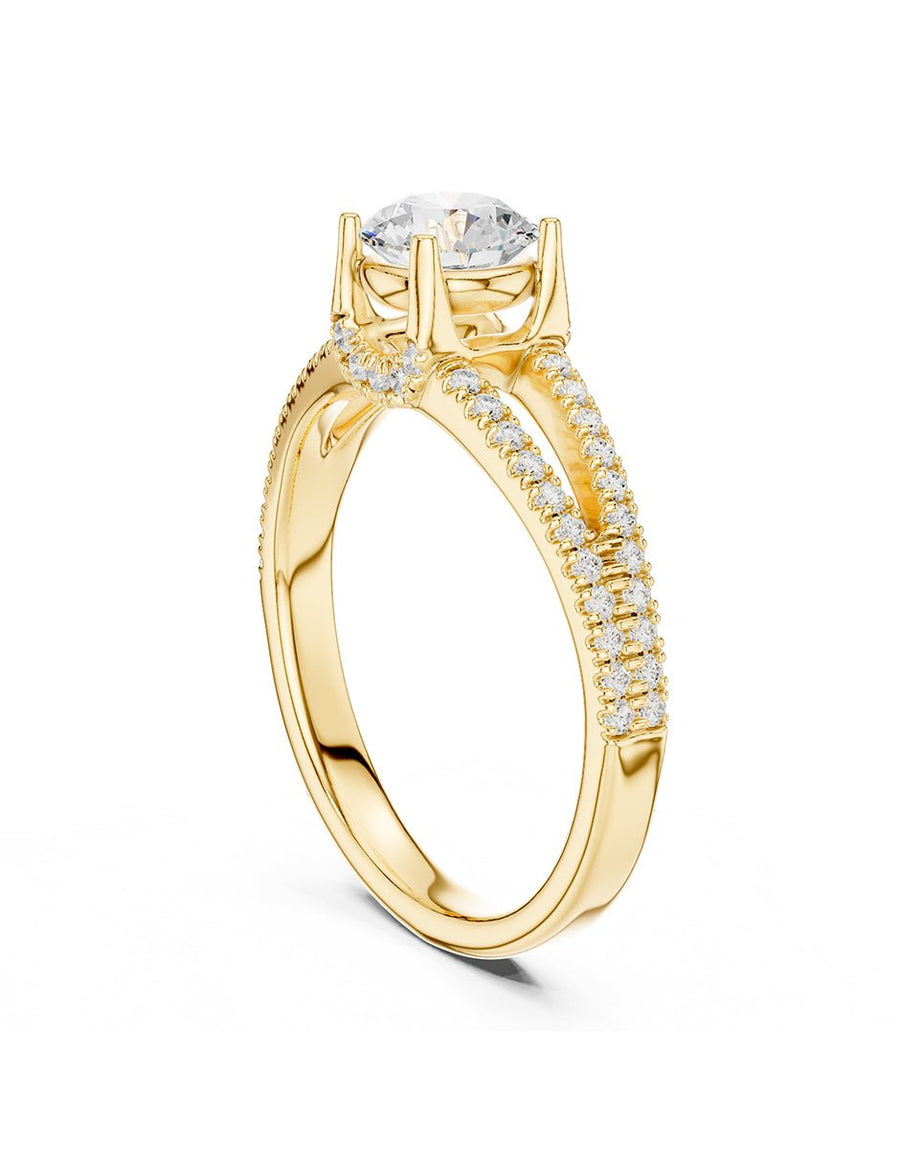 Anillo de compromiso - piedras laterales - AMORE336-RD-LG