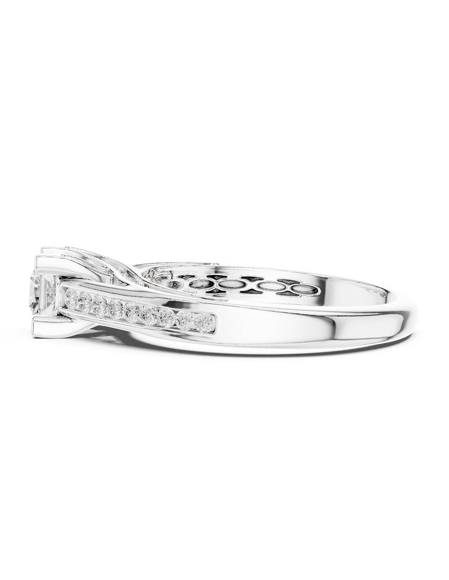 Anillo de compromiso - piedras laterales - AMORE337-CU-LG