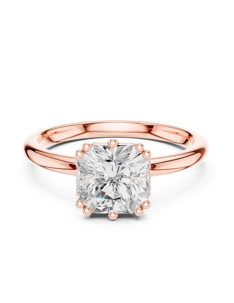 Anillo de compromiso - piedras laterales - AMORE338-AS-LG