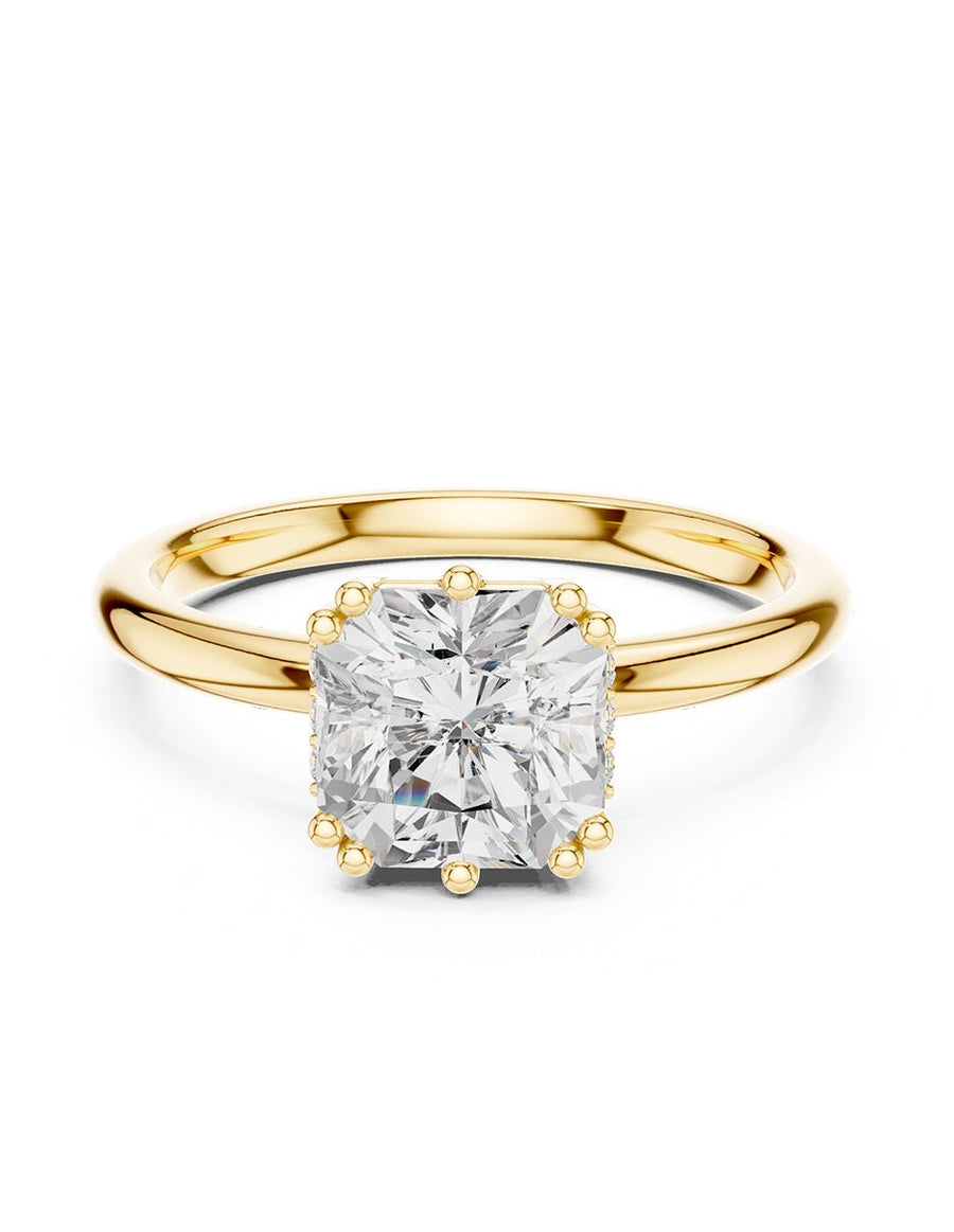 Anillo de compromiso - piedras laterales - AMORE338-AS-LG