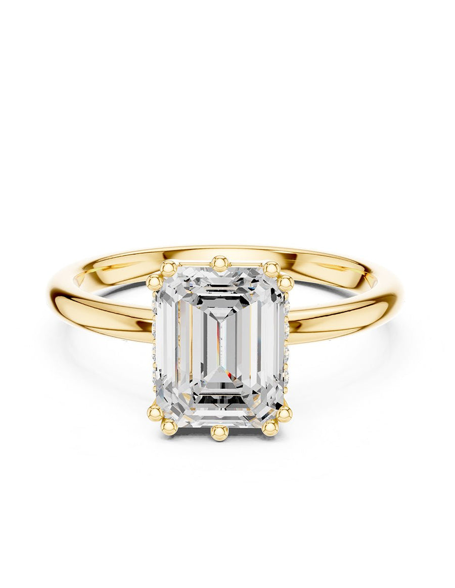 Anillo de compromiso - piedras laterales - AMORE338-EM-LG