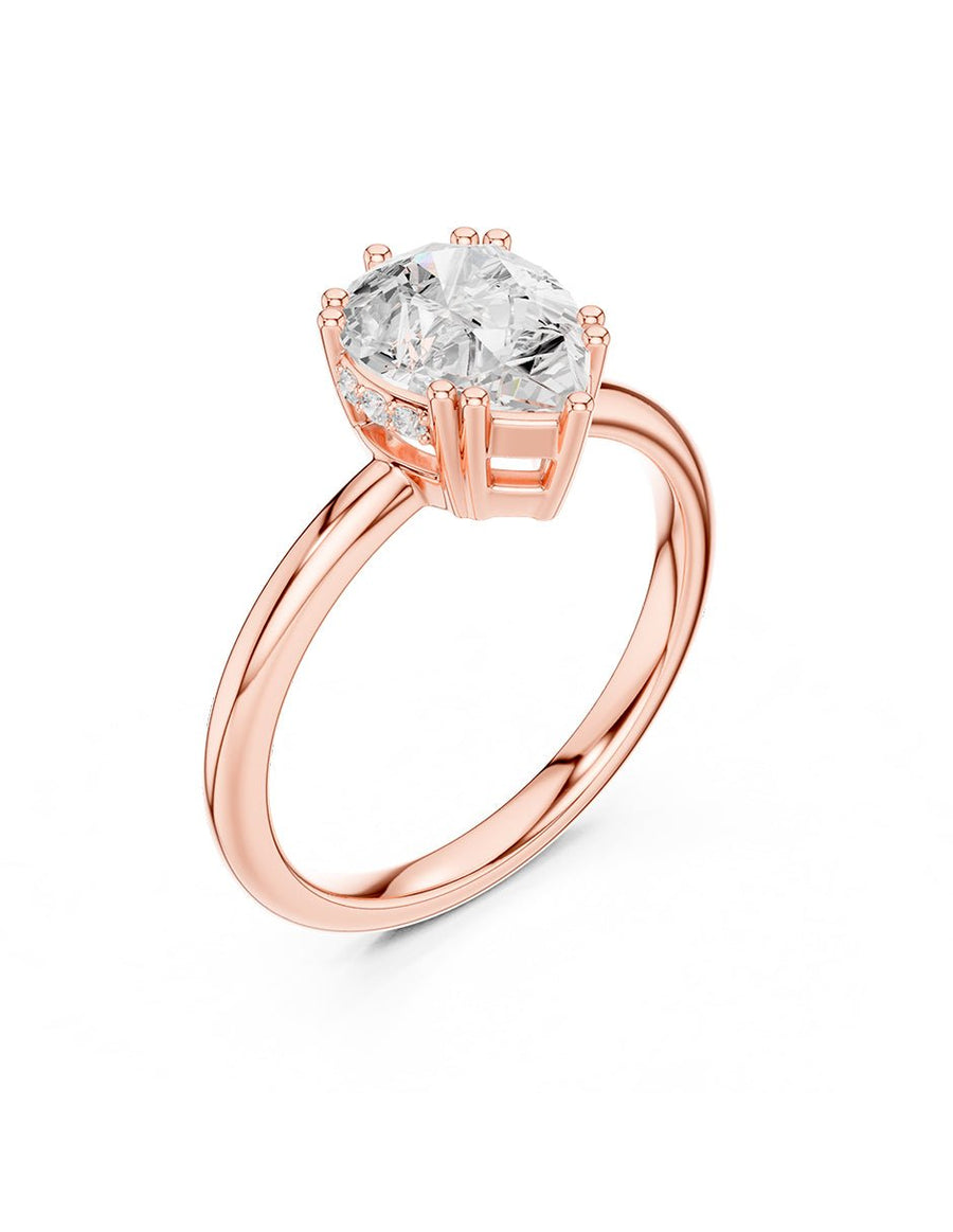 Anillo de compromiso - piedras laterales - AMORE338-PE-LG