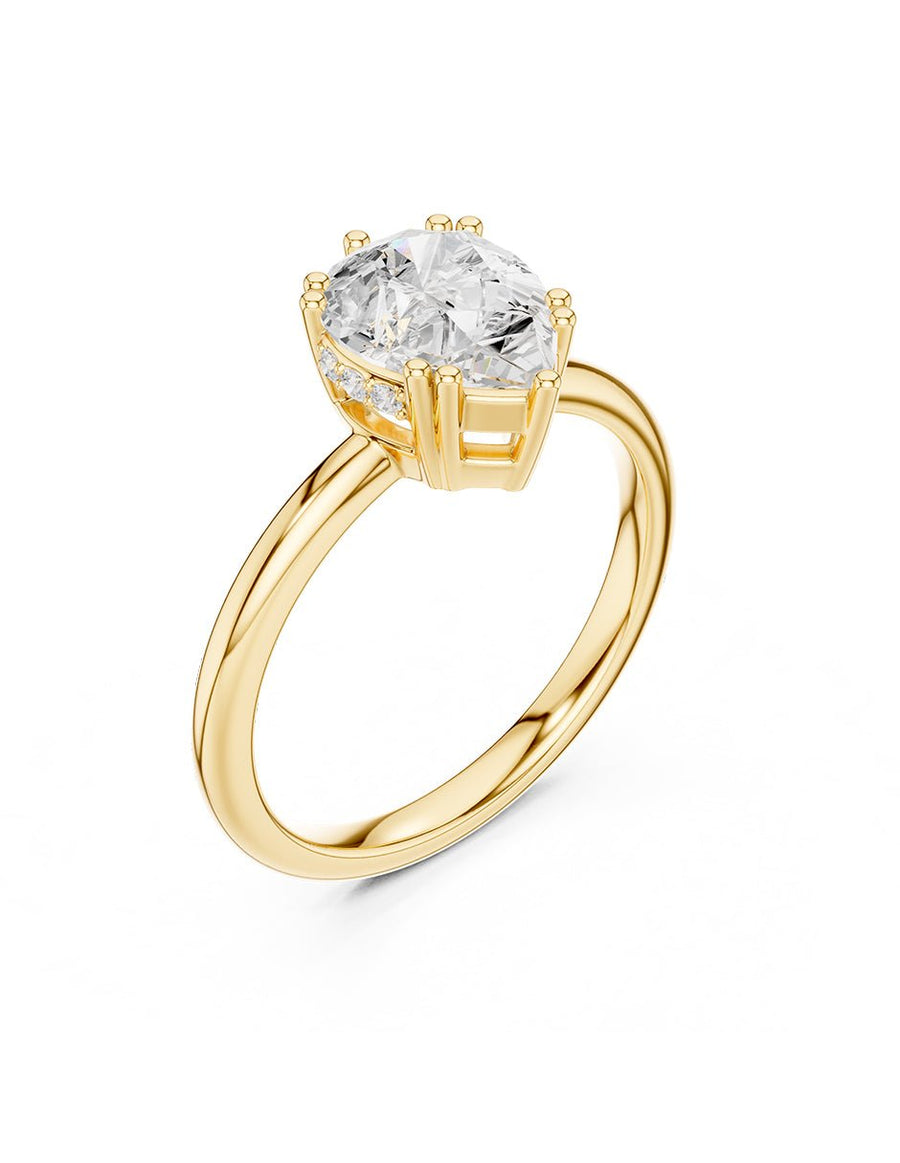 Anillo de compromiso - piedras laterales - AMORE338-PE-LG