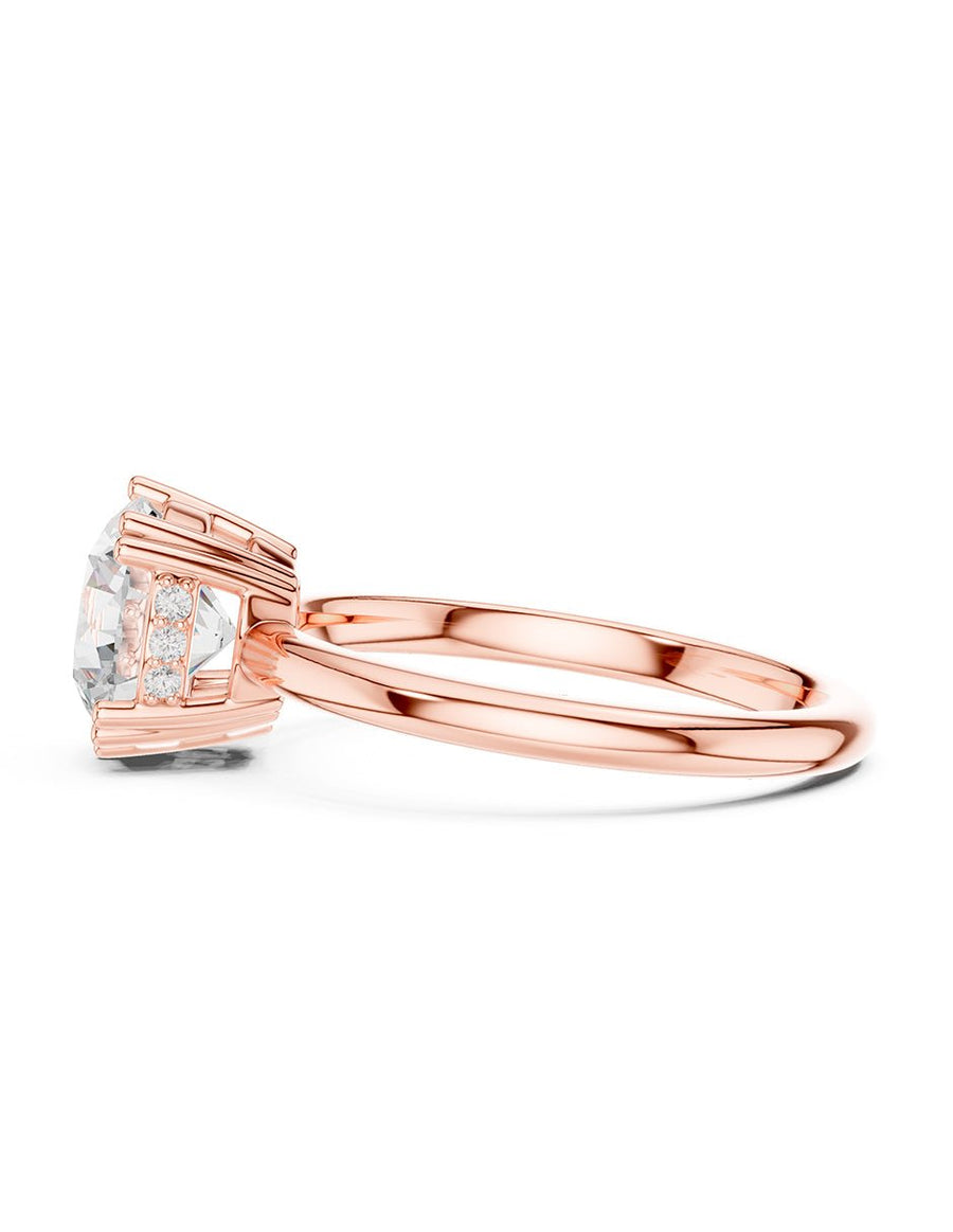 Anillo de compromiso - piedras laterales - AMORE338-RD-LG
