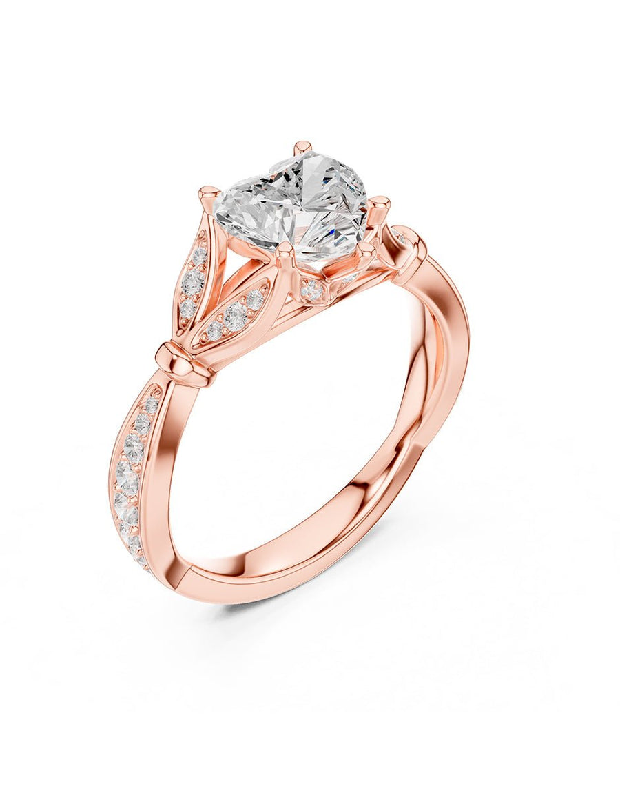 Anillo de compromiso - piedras laterales - AMORE339-HE-LG
