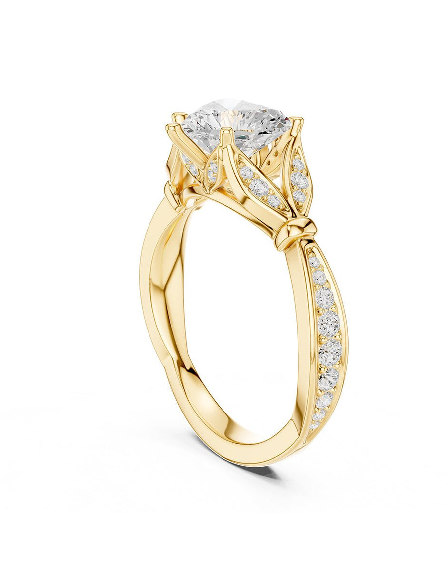 Anillo de compromiso - piedras laterales - AMORE339-HE-LG