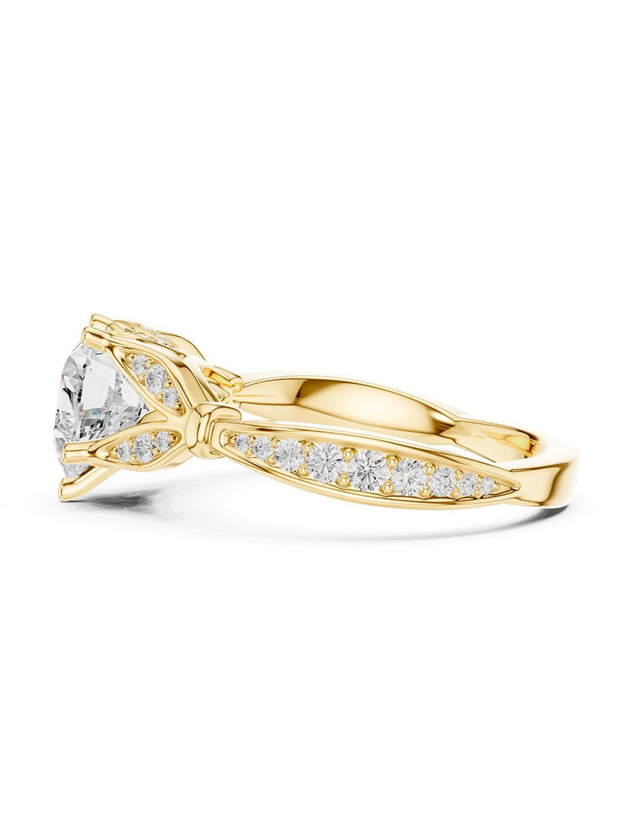 Anillo de compromiso - piedras laterales - AMORE339-HE-LG