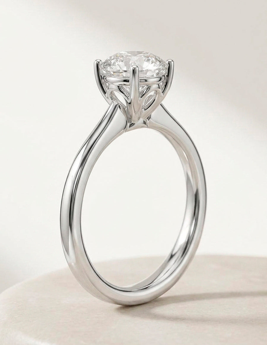 Anillo de Compromiso - solitario - AMORE34-RD-CZ