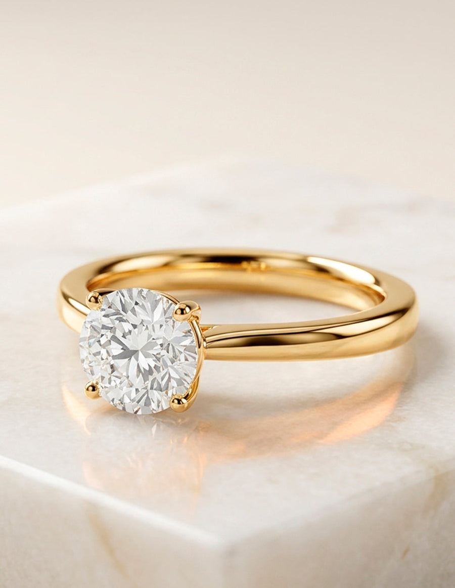 Anillo de Compromiso - solitario - AMORE34-RD-CZ