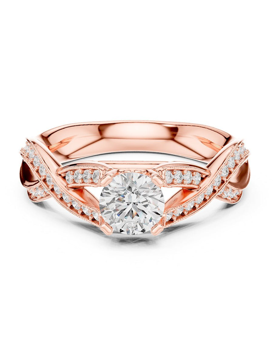 Anillo de compromiso - piedras laterales - AMORE341-RD-LG