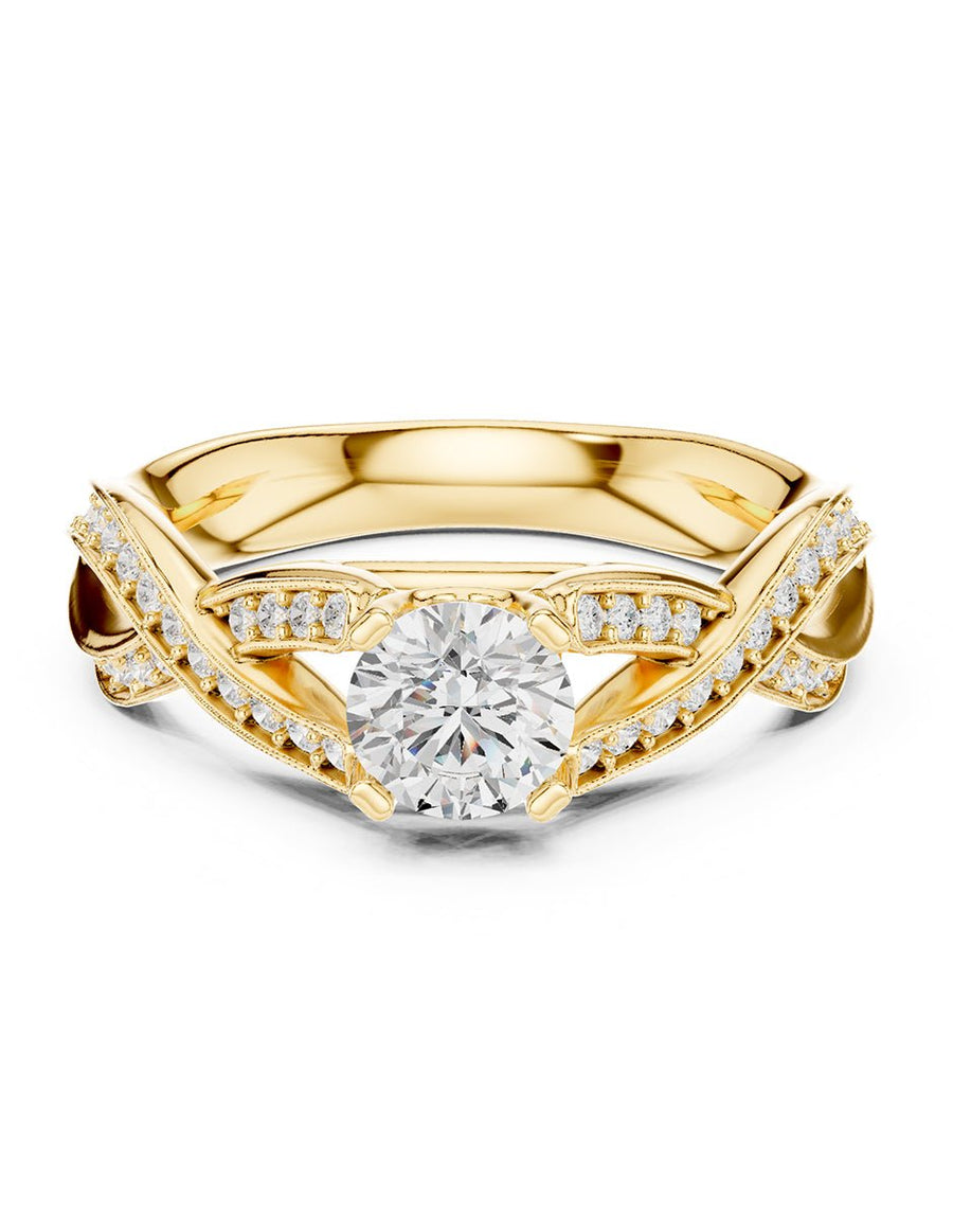 Anillo de compromiso - piedras laterales - AMORE341-RD-LG