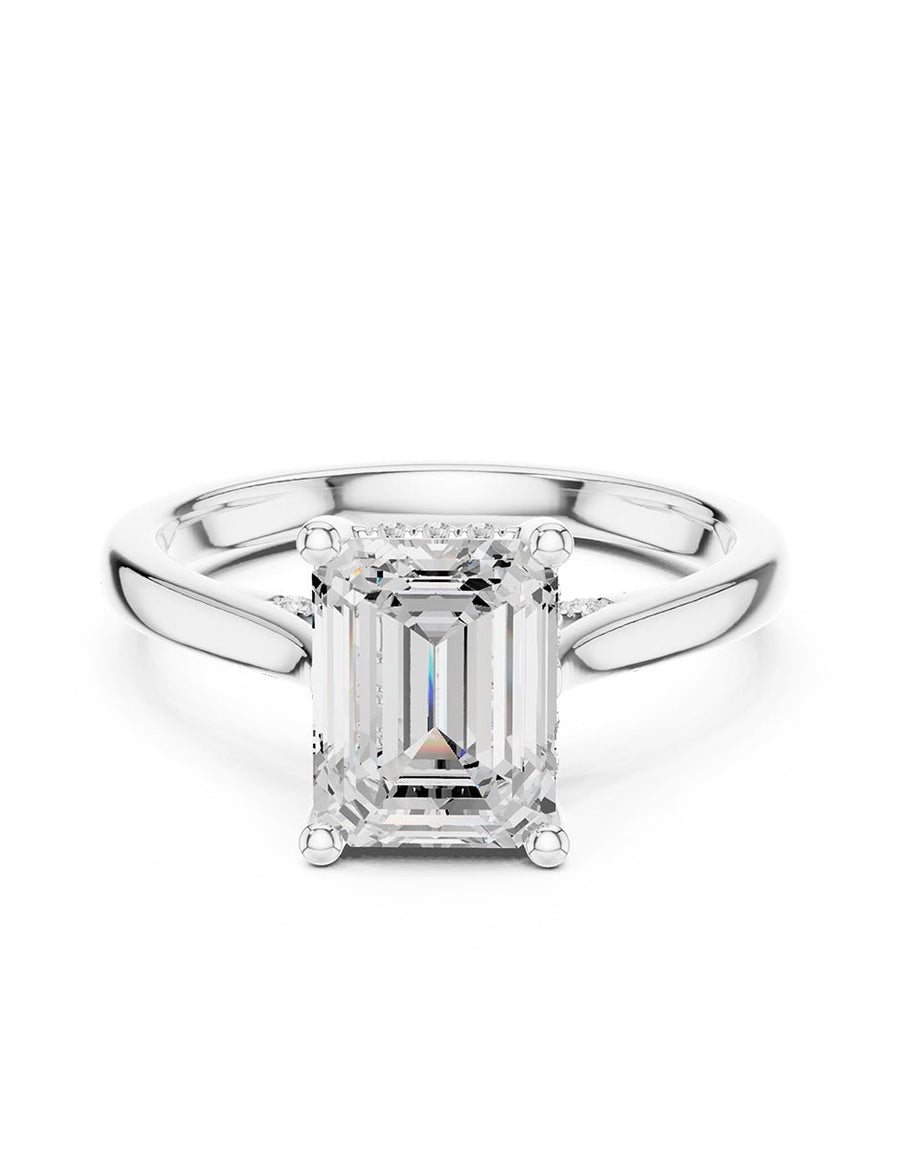 Montura para personalizar - piedras laterales - AMORE342-EM