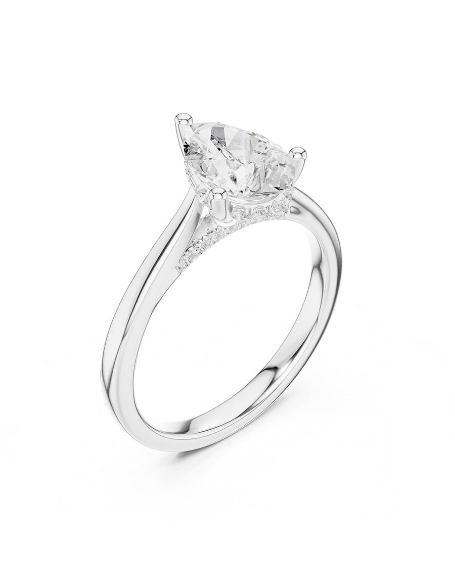 Anillo de compromiso - piedras laterales - AMORE342-PE-LG
