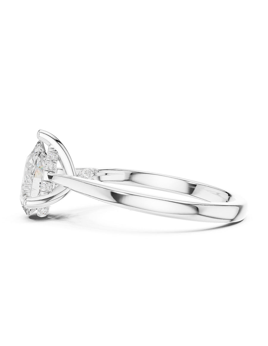 Anillo de compromiso - piedras laterales - AMORE342-PE-LG