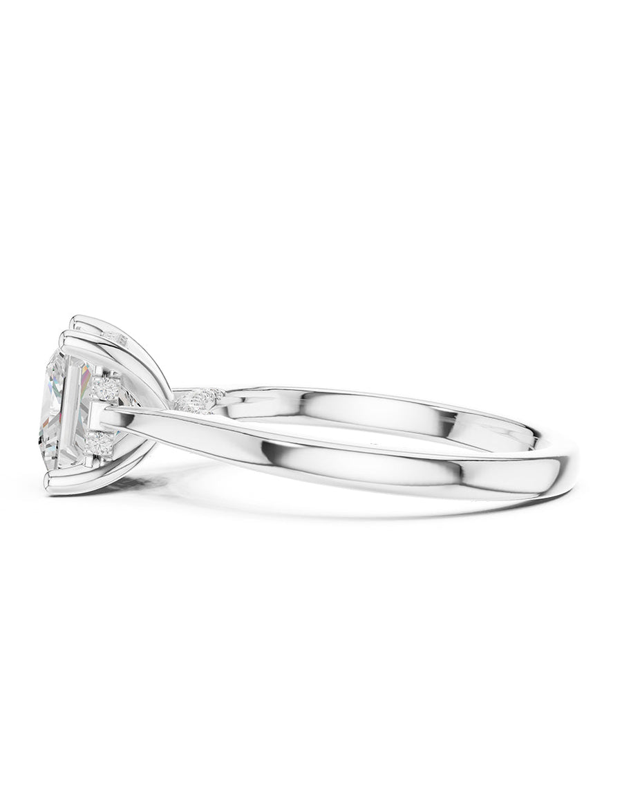 Anillo de compromiso - piedras laterales - AMORE342-PR-LG