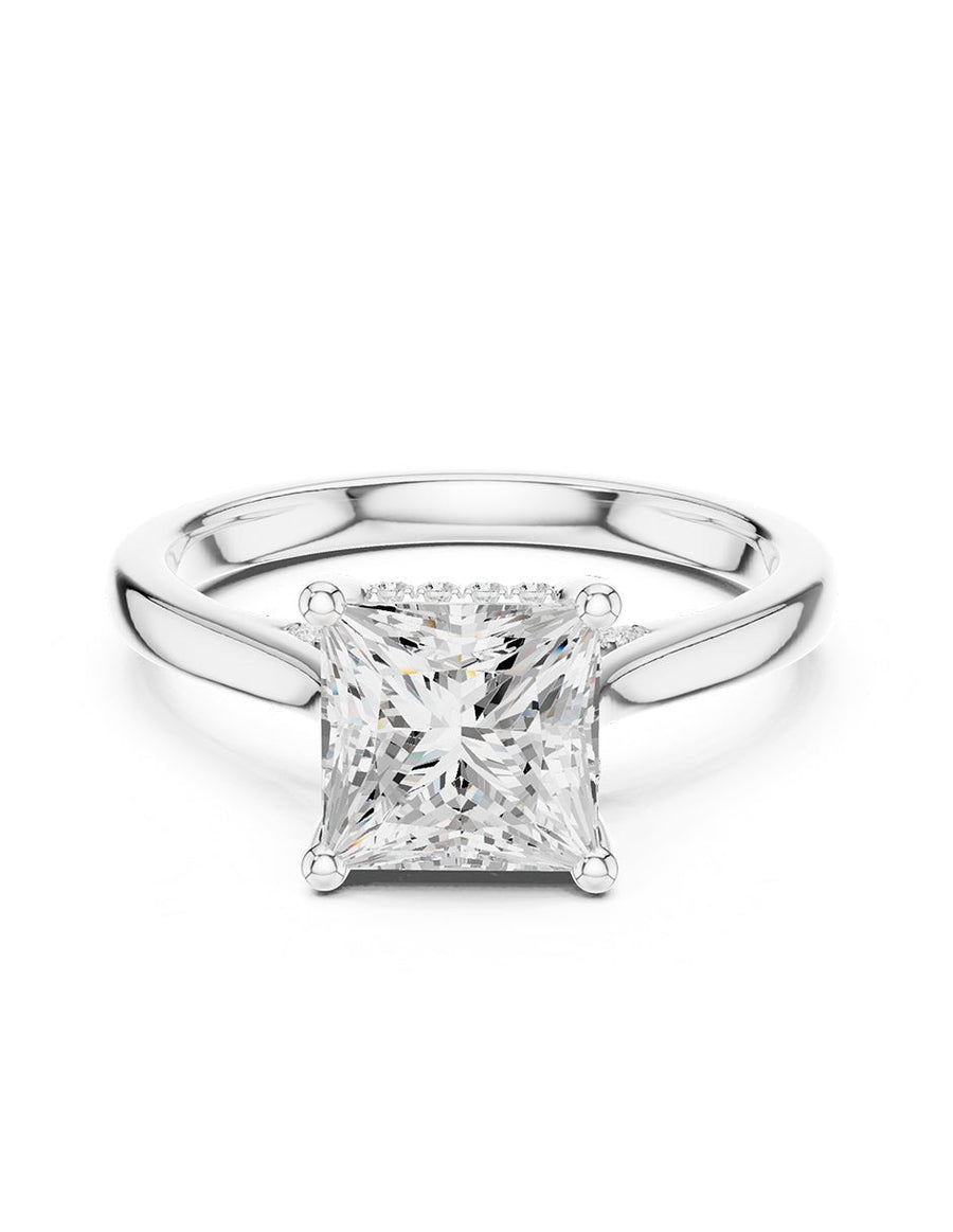 Anillo de compromiso - piedras laterales - AMORE342-PR-LG