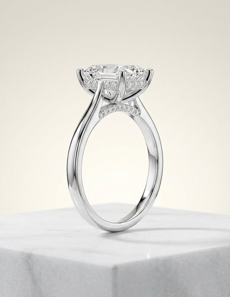 Montura para personalizar - piedras laterales - AMORE342-RA