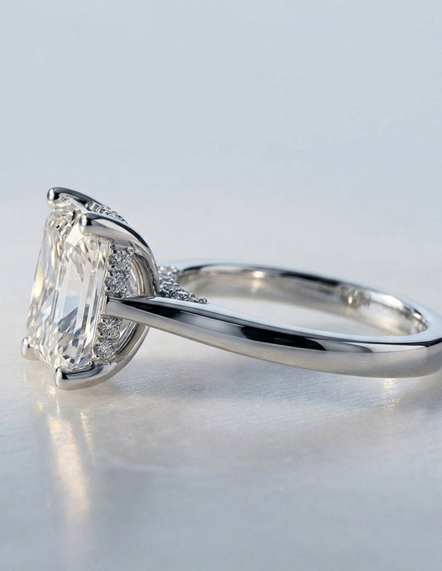 Anillo de compromiso - piedras laterales - AMORE342-RA-LG