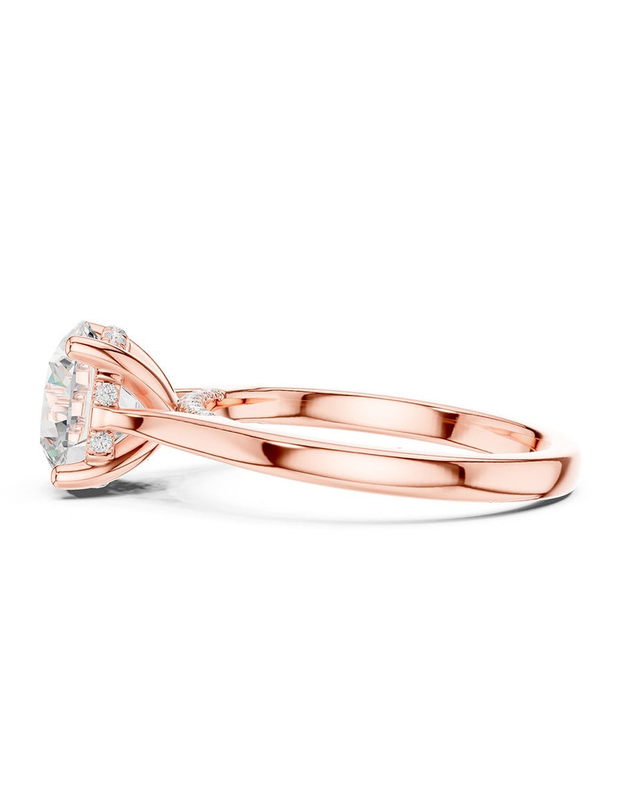 Anillo de compromiso - piedras laterales - AMORE342-RD-LG