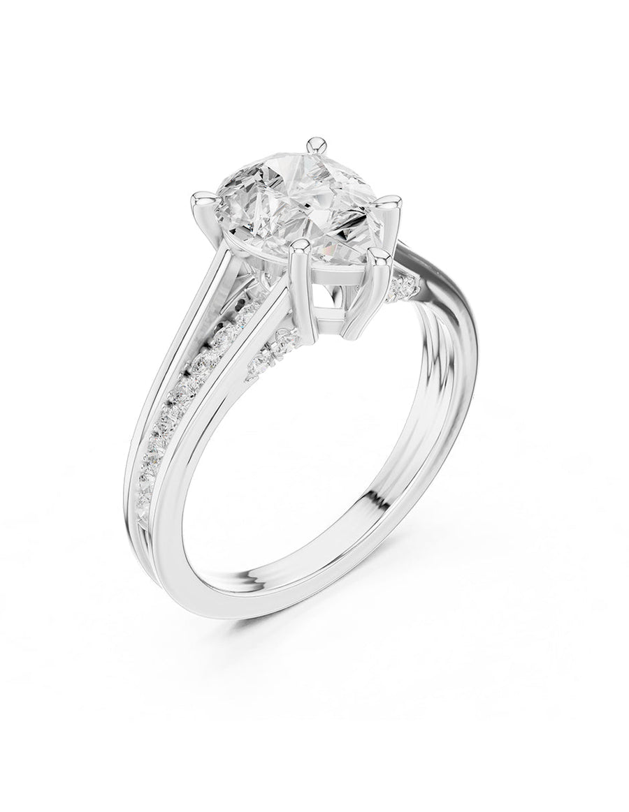 Anillo de compromiso - piedras laterales - AMORE343-PE-LG