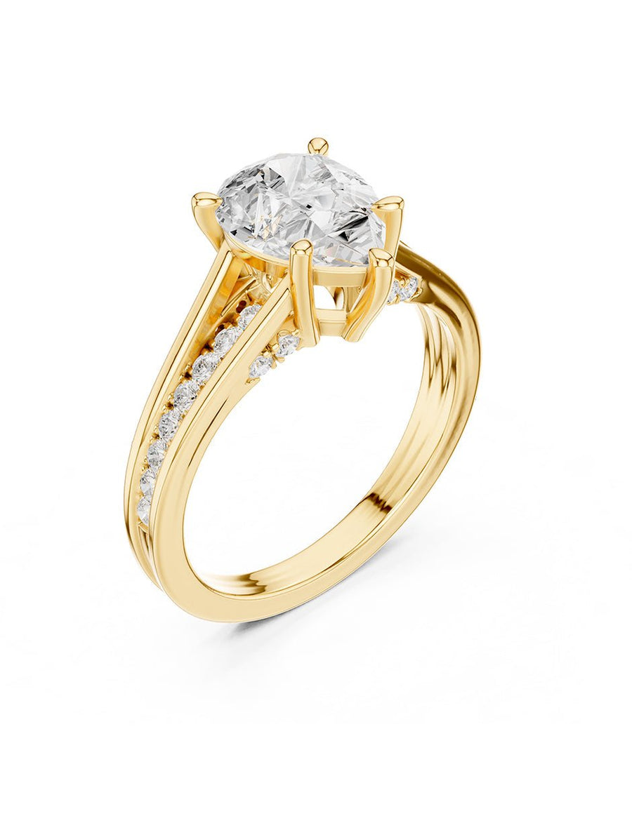 Anillo de compromiso - piedras laterales - AMORE343-PE-LG