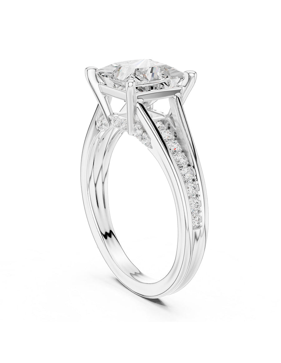 Anillo de compromiso - piedras laterales - AMORE343-PR-LG
