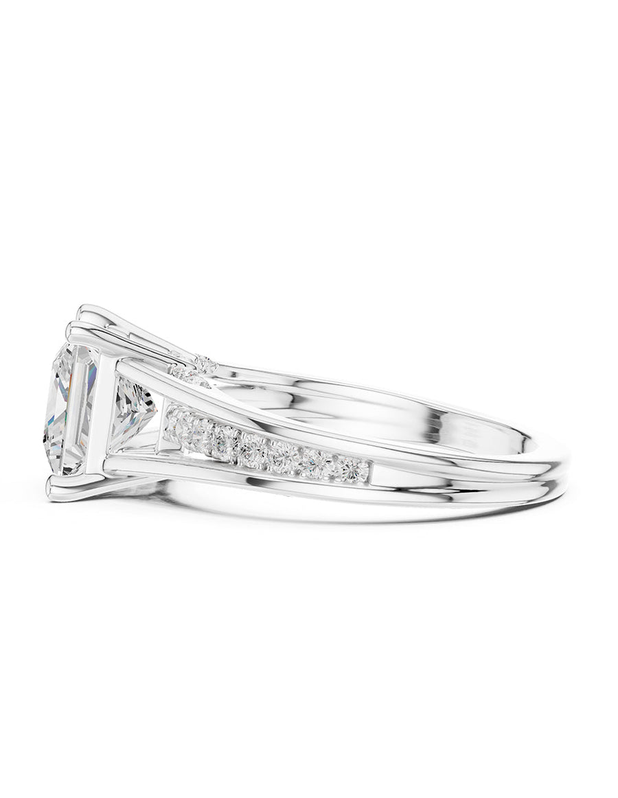 Anillo de compromiso - piedras laterales - AMORE343-PR-LG