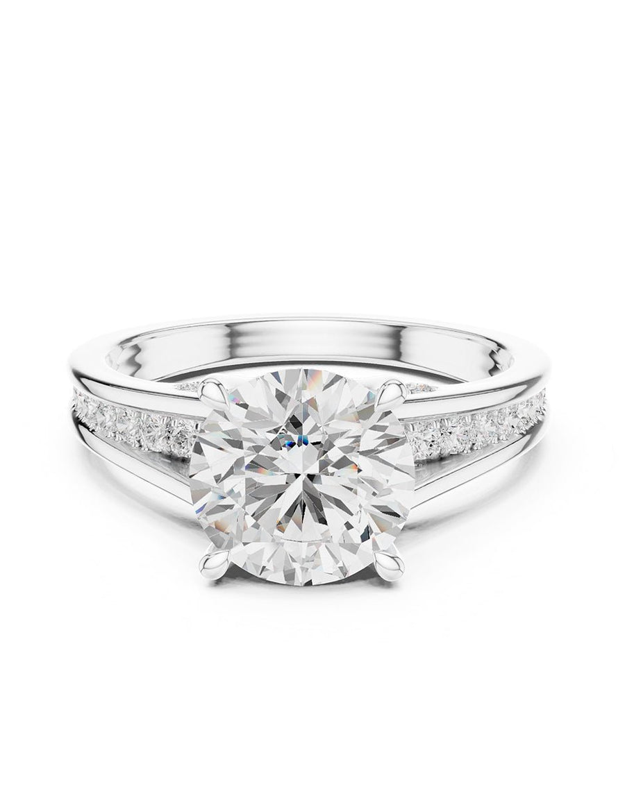 Montura para personalizar - piedras laterales - AMORE343-RD