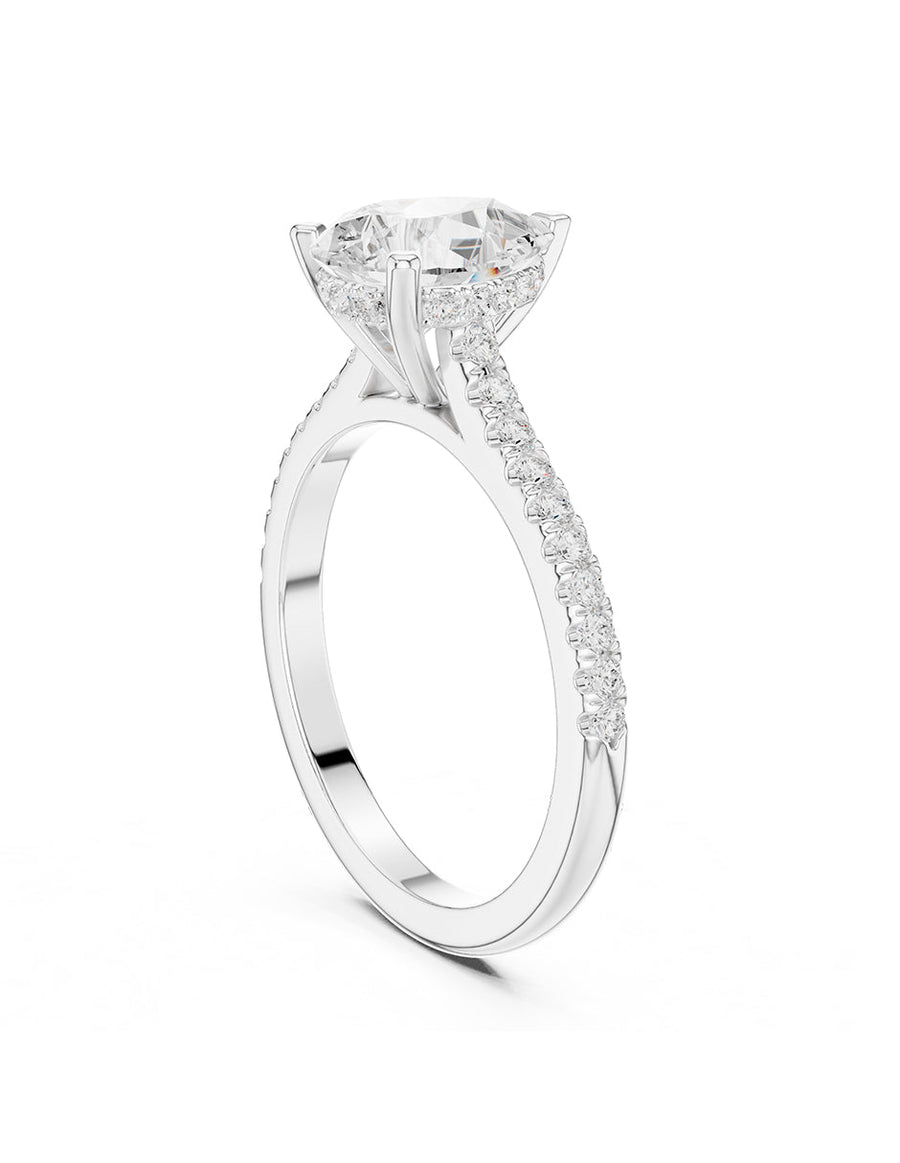 Anillo de compromiso - piedras laterales - AMORE344-PE-LG