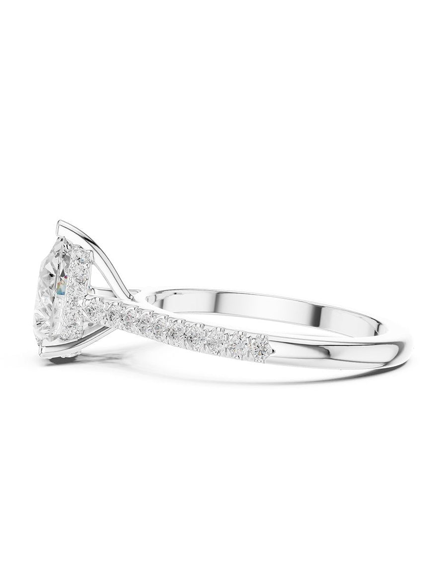 Anillo de compromiso - piedras laterales - AMORE344-PE-LG