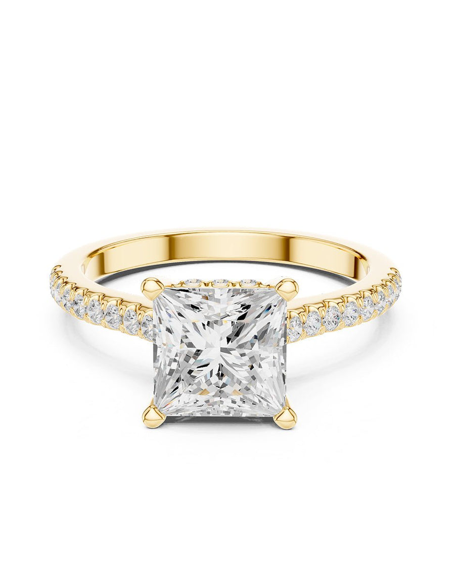 Anillo de compromiso - piedras laterales - AMORE344-PR-LG