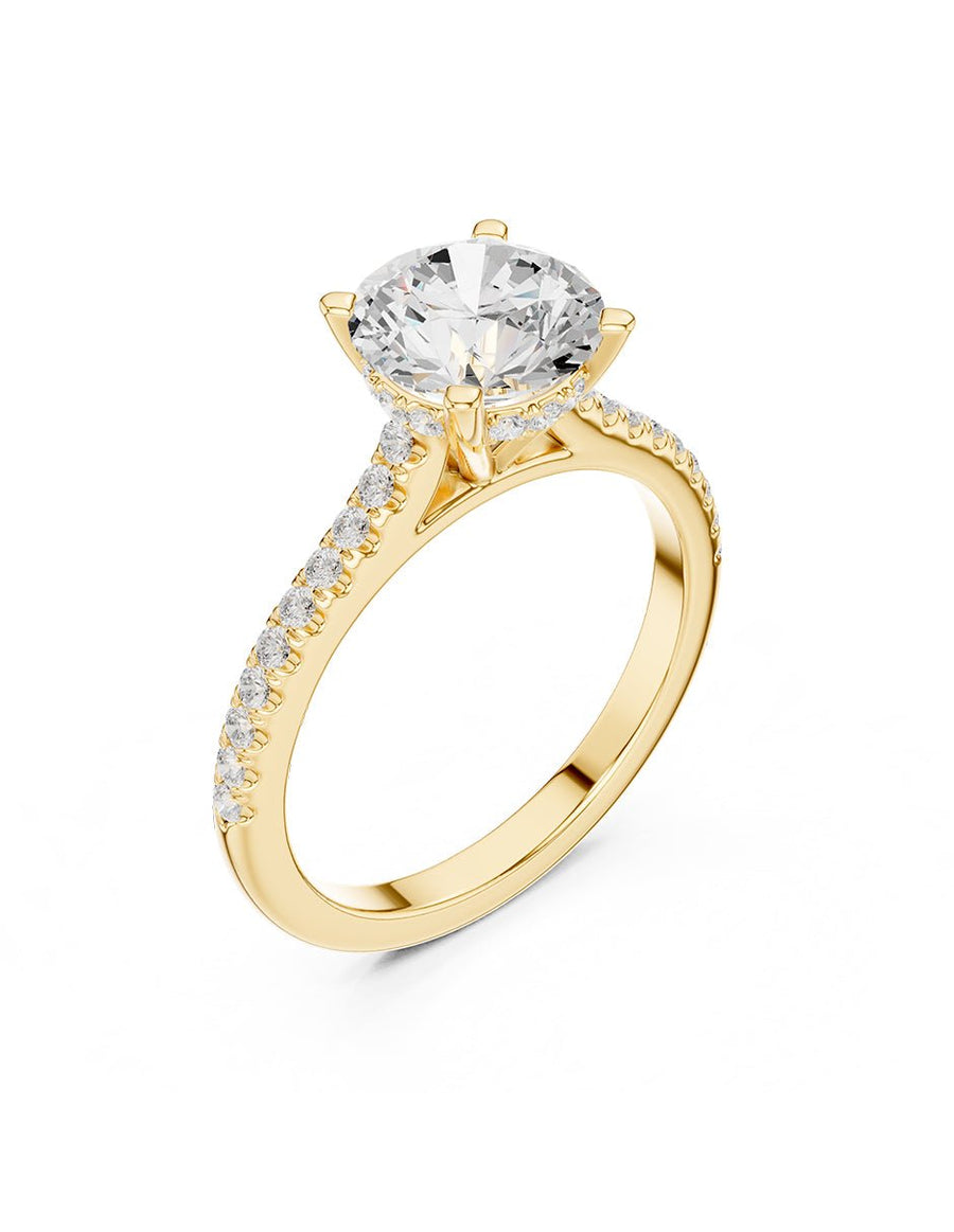 Anillo de compromiso - piedras laterales - AMORE344-RD-LG