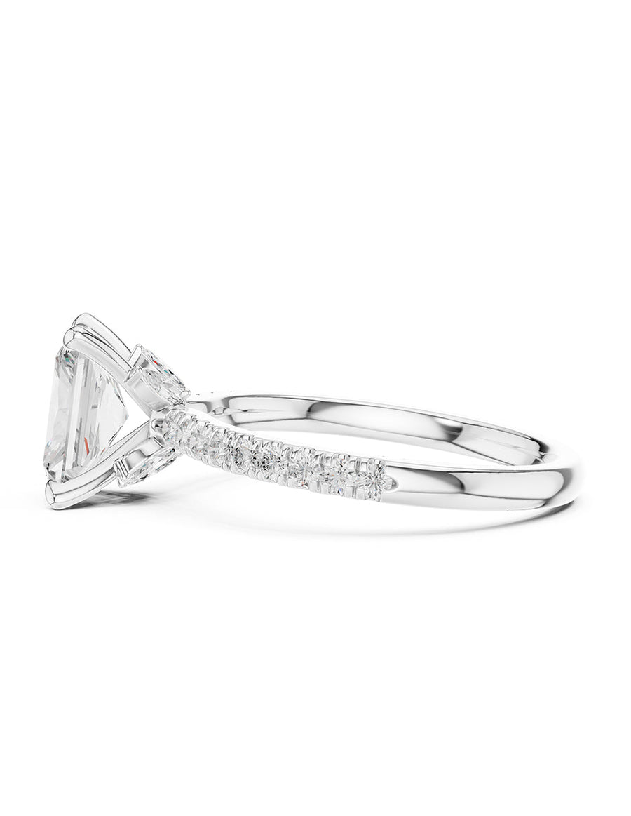 Anillo de compromiso - piedras laterales - AMORE347-RA-LG