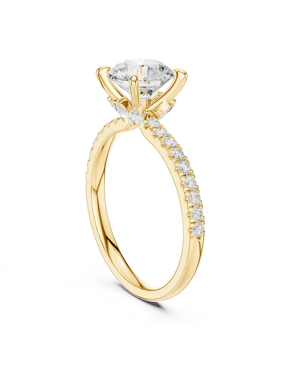 Anillo de compromiso - piedras laterales - AMORE347-RD-LG