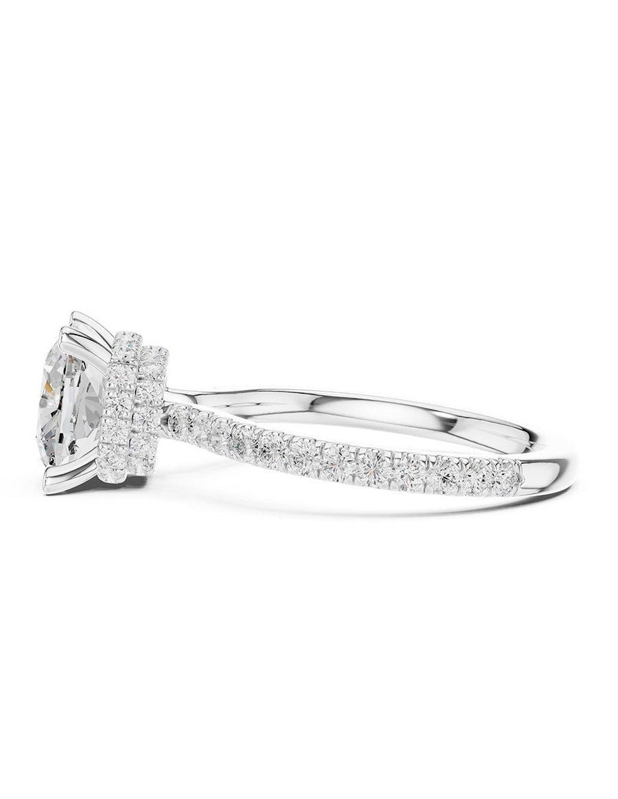 Anillo de compromiso - piedras laterales - AMORE348-CU-LG
