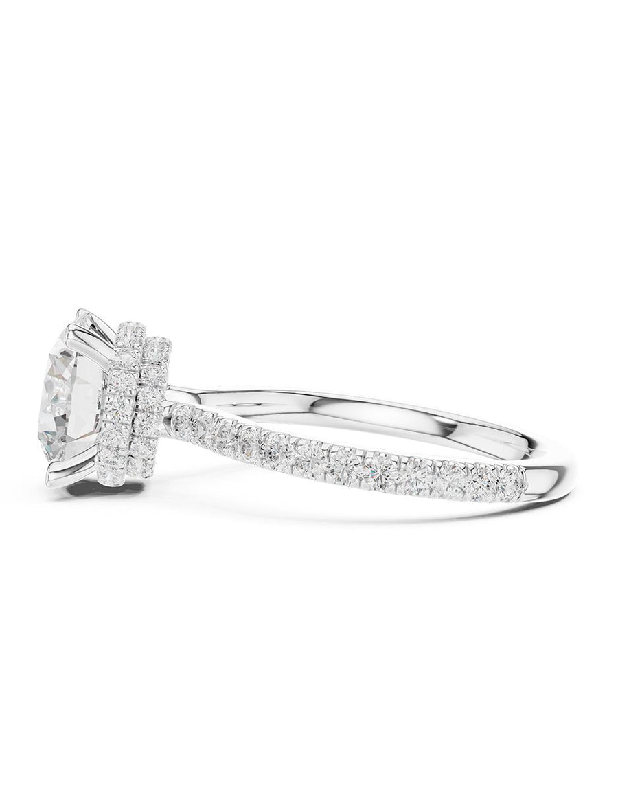 Anillo de compromiso - piedras laterales - AMORE348-RD-LG