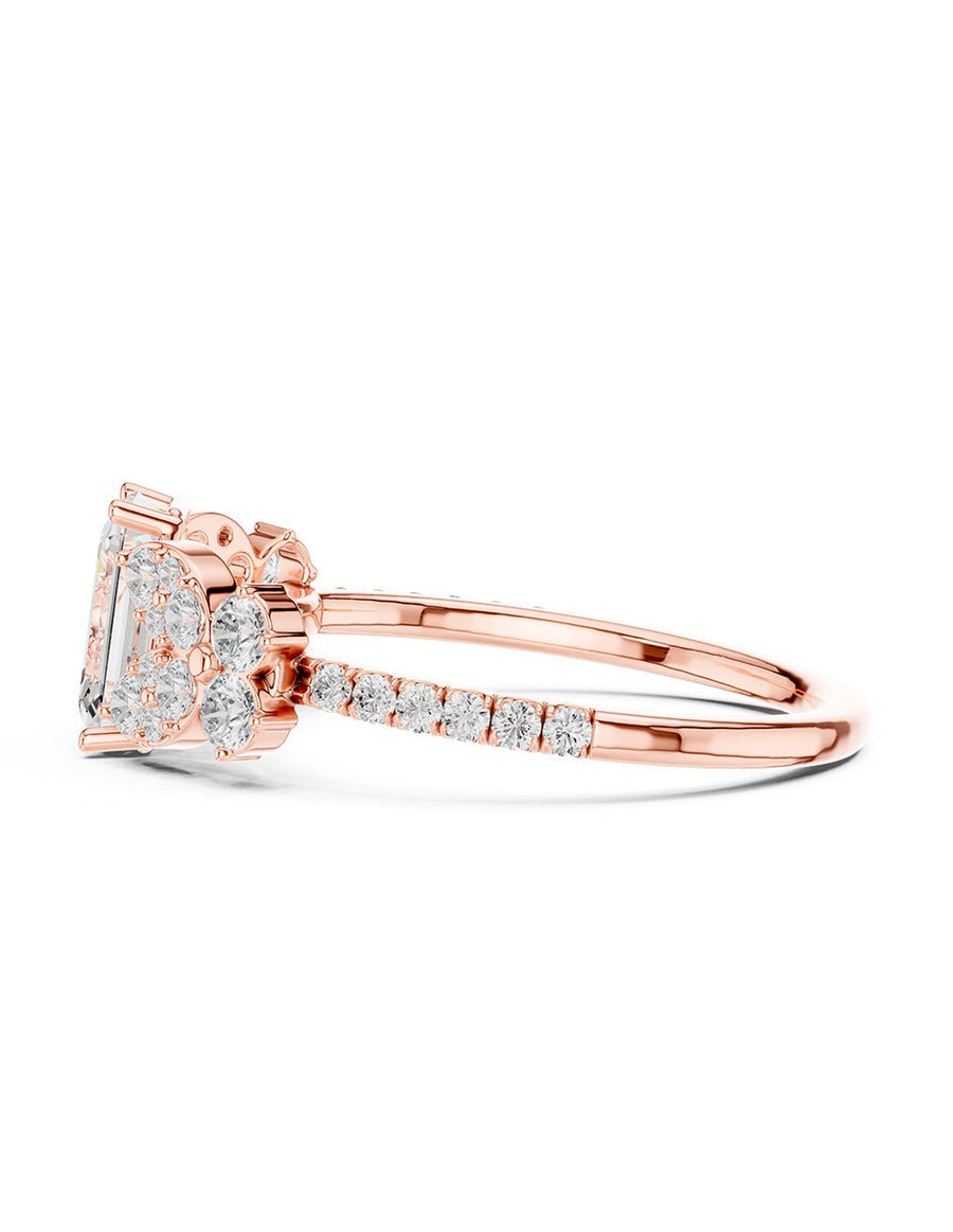 Anillo de compromiso - piedras laterales - AMORE349-EM-LG