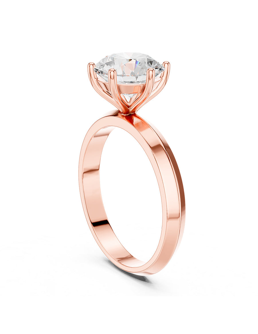 Anillo de Compromiso - solitario - AMORE35-RD-CZ