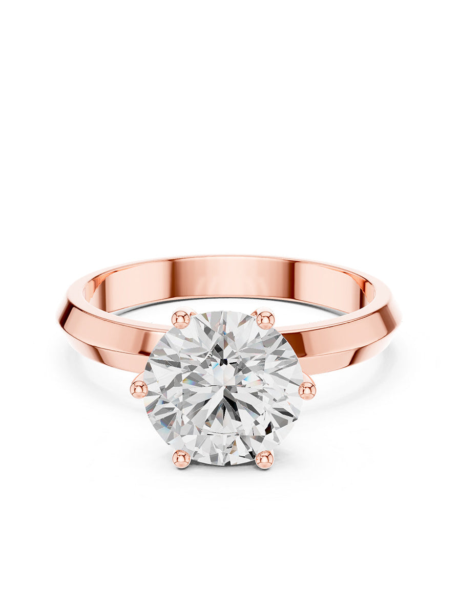 Anillo de Compromiso - solitario - AMORE35-RD-CZ